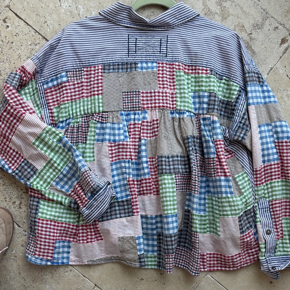 We The Free Multicolor Patchwork Top - image 3